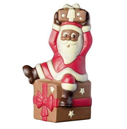 Chokladfigur Jultomte p paket