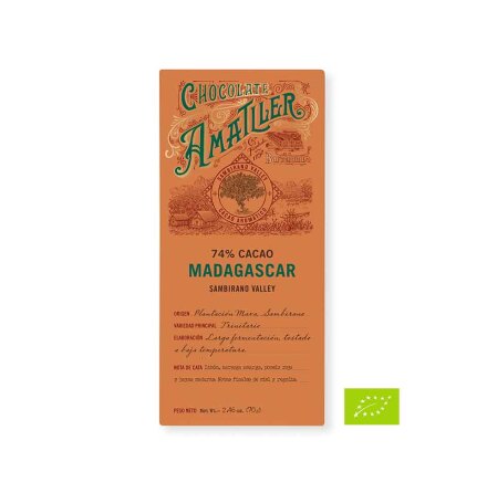 M�rk Choklad Amatller 74% Madagascar Ekologisk
