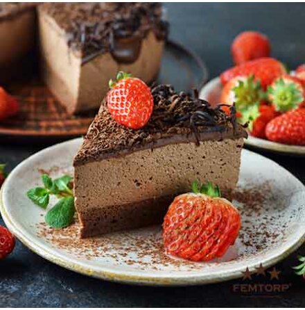 Chokladt�rta med mousse och ganache