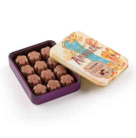 Tryffel Metallask Mj�lk 32% med Cappuccino 12 st
